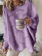 Adria | Solid Knit Sweater with Cutouts