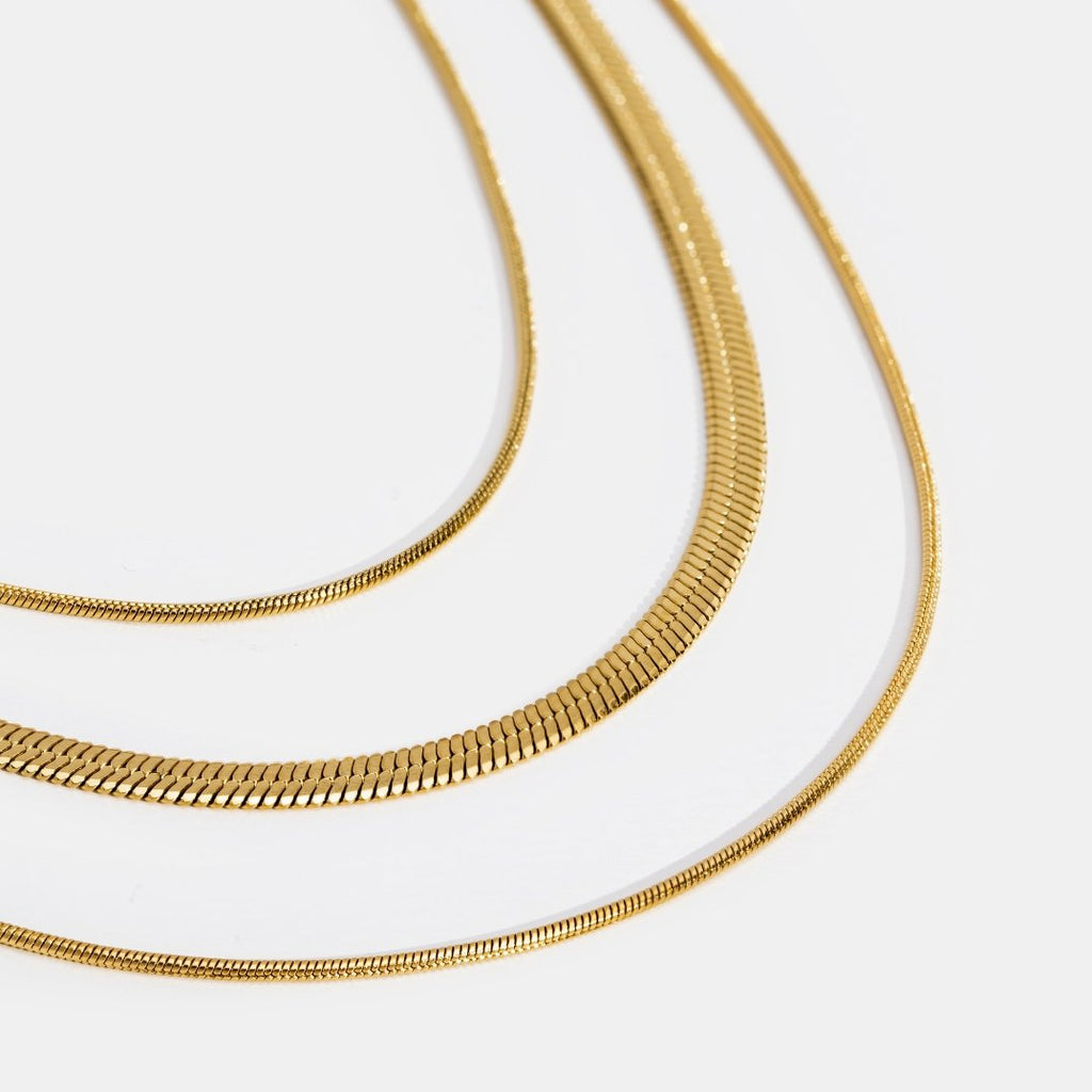 Wen | Gold Multi-Strat Chain Necklace