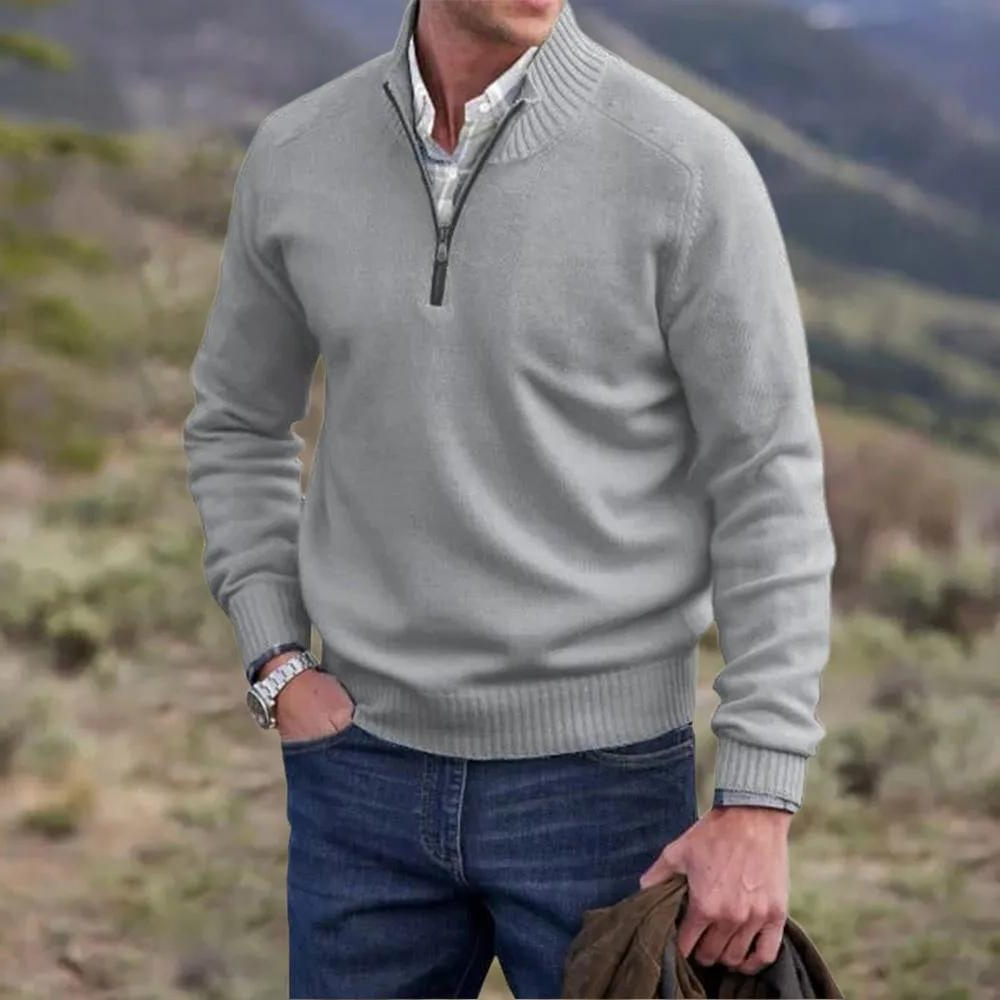 Evan | Men’s Knitted Half-Zip Pullover Jumper