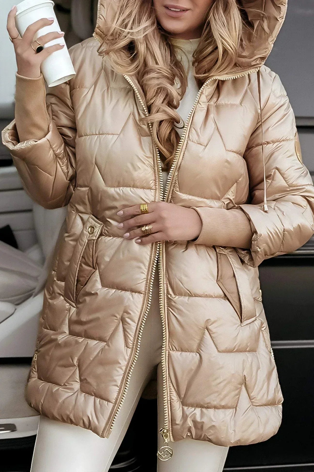 Ardella | Elegant Padded Hooded Coat