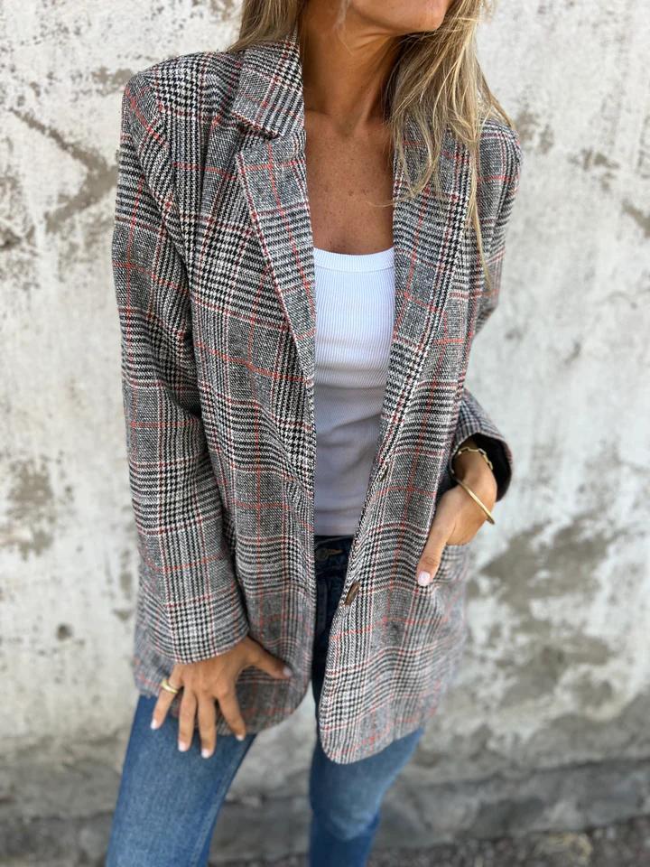 Po | Casual Checked Blazer.