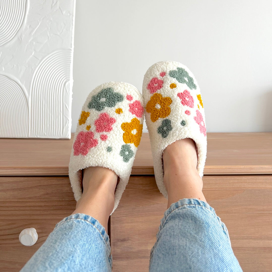Ethel | Floral Comfort Slippers for Women