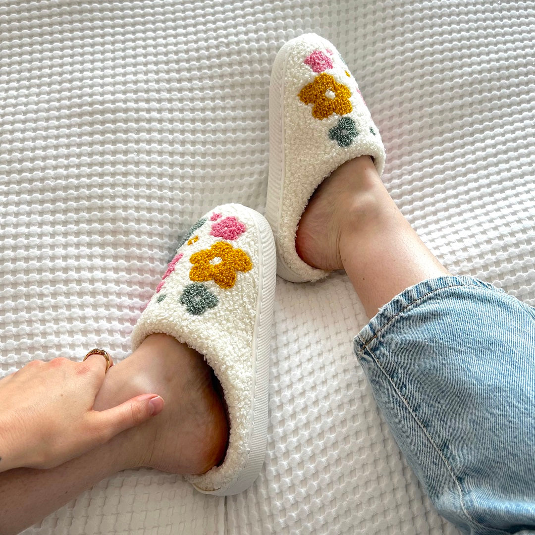 Ethel | Floral Comfort Slippers for Women